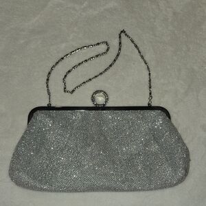 Elegant Silver Evening Clutch